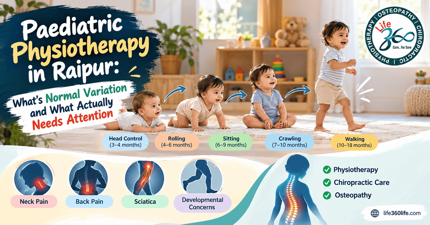 Paediatric physiotherapy in Raipur: what normal variation and what actually needs attention